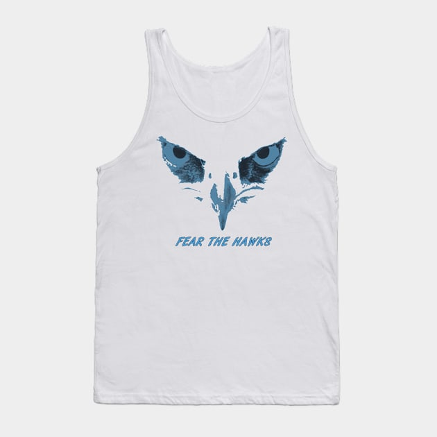 Gila Ridge Hawk in Carolina Blue Tank Top by Gila Ridge Hawks